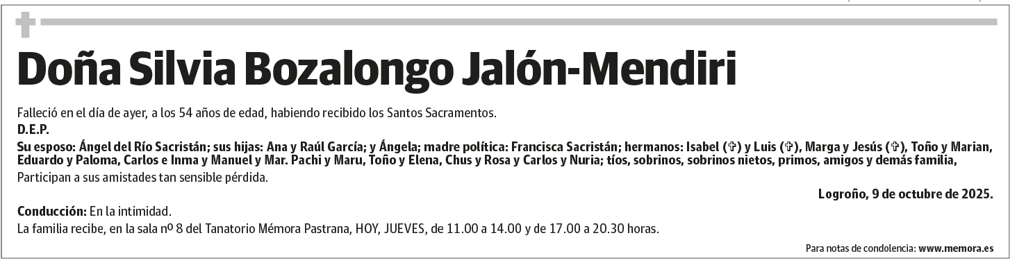 Doña Silvia Bozalongo Jalón-Mendiri
