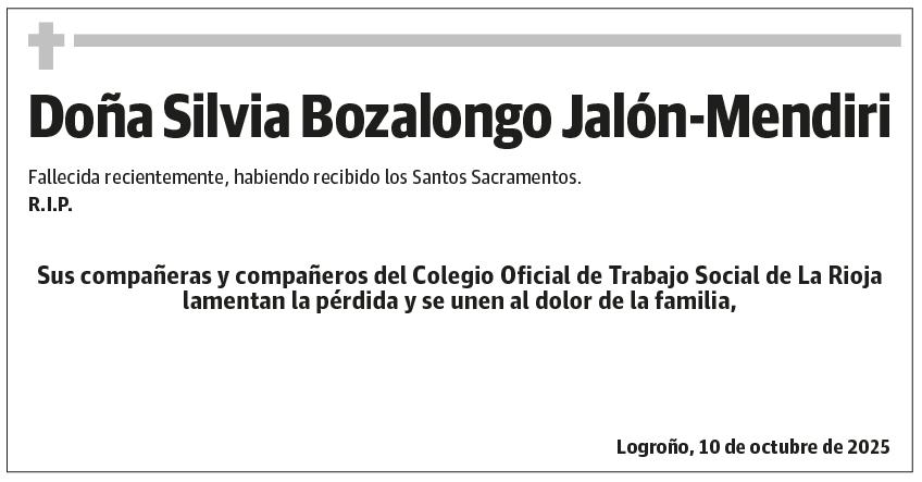Doña Silvia Bozalongo Jalón-Mendiri