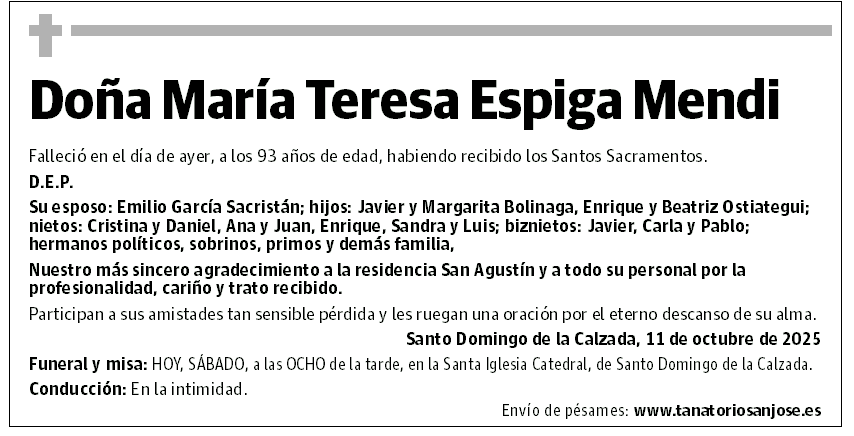 Doña María Teresa Espiga Mendi