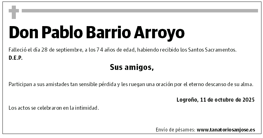 Don Pablo Barrio Arroyo