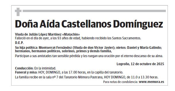 Doña Aída Castellanos Domínguez