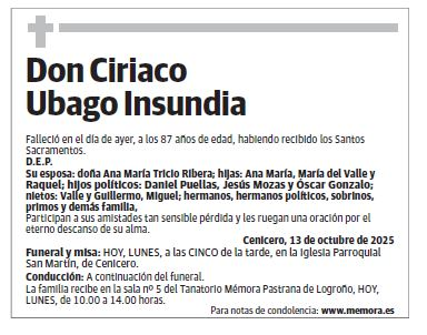 Don Ciriaco Ubago Insundia