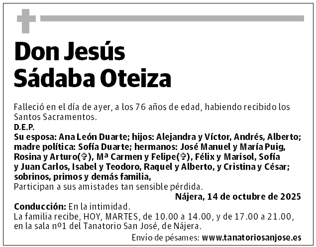Don Jesús Sádaba Oteiza