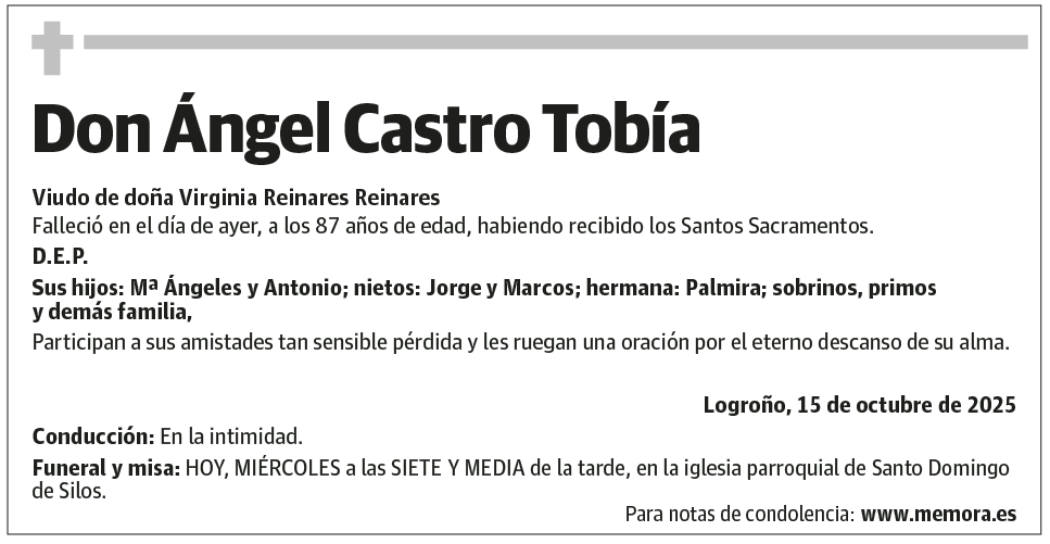 Don Ángel Castro Tobía
