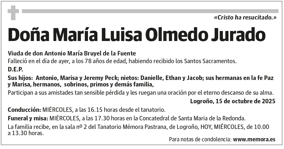Doña María Luisa Olmedo Jurado