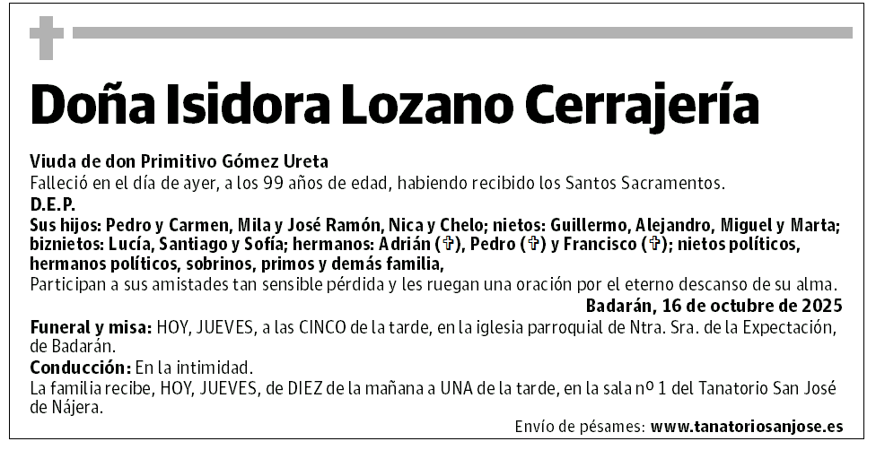 Doña Isidora Lozano Cerrajería