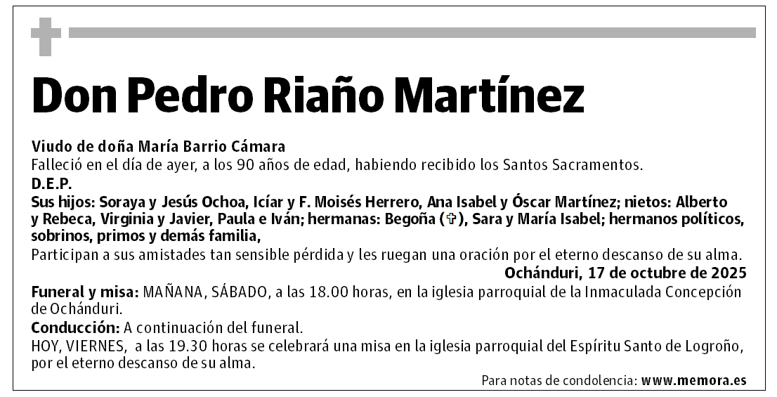Don Pedro Riaño Martínez