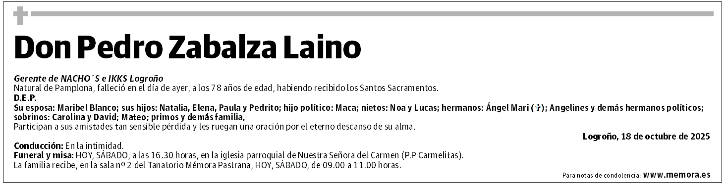 Don Pedro Zabalza Laino