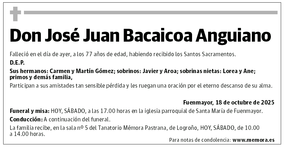 Don José Juan Bacaicoa Anguiano