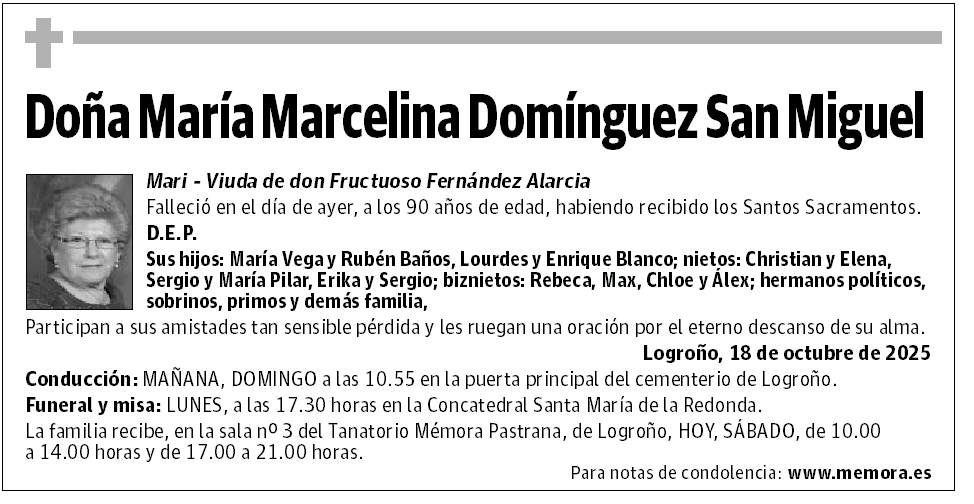Doña María Marcelina Domínguez San Miguel
