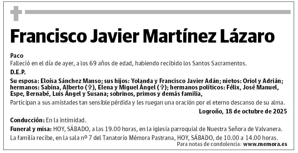 Francisco Javier Martínez Lázaro