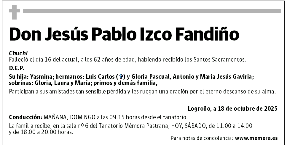 Don Jesús Pablo Izco Fandiño