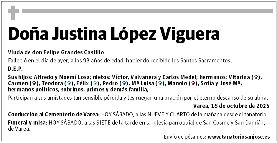 Doña Justina López Viguera