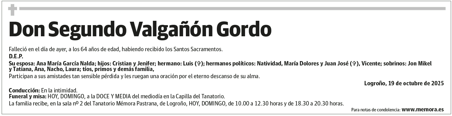 Don Segundo Valgañón Gordo