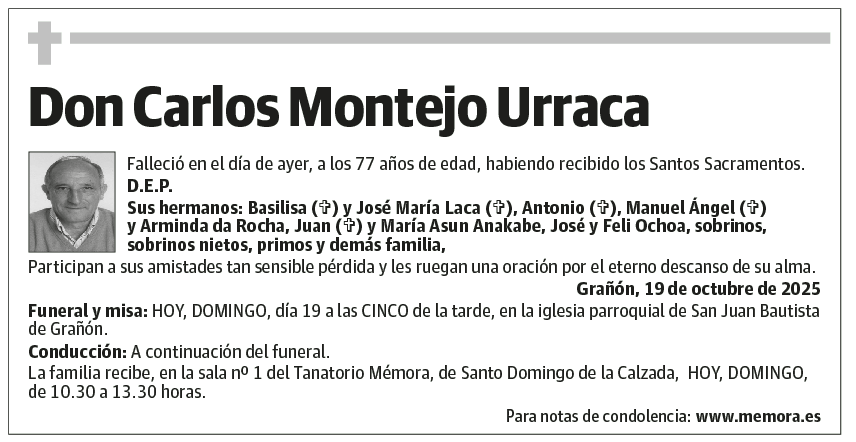 Don Carlos Montejo Urraca