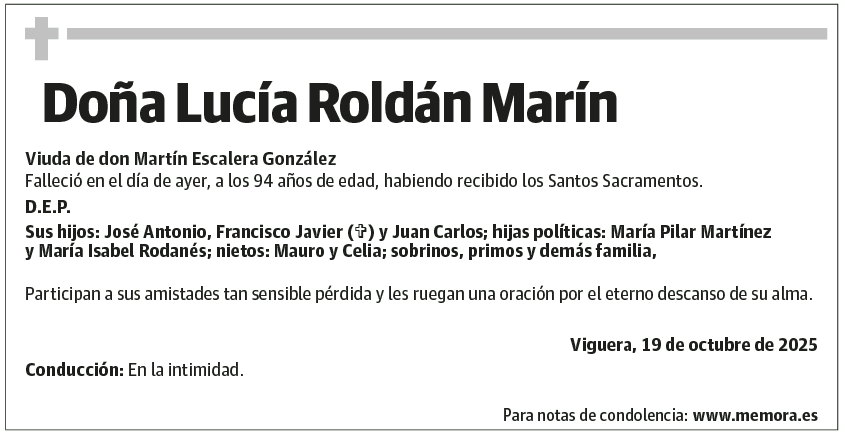 Doña Lucía Roldán Marín