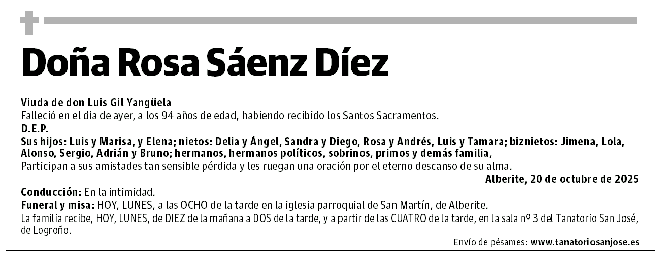 Doña Rosa Sáenz Díez
