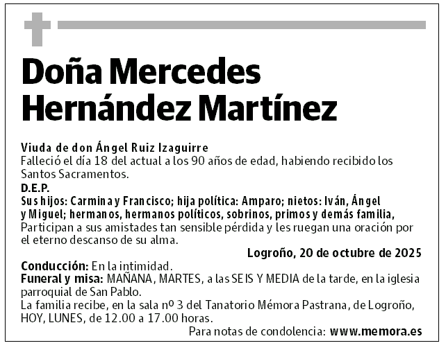 Doña Mercedes Hernández Martínez