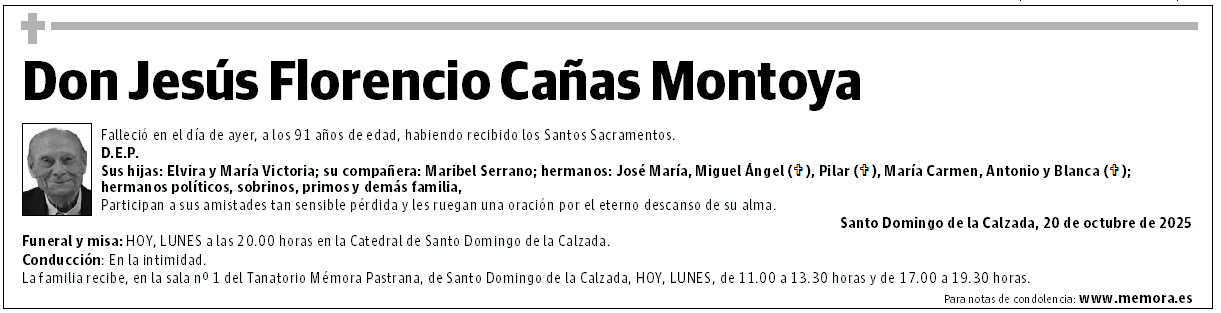 Don Jesús Florencio Cañas Montoya