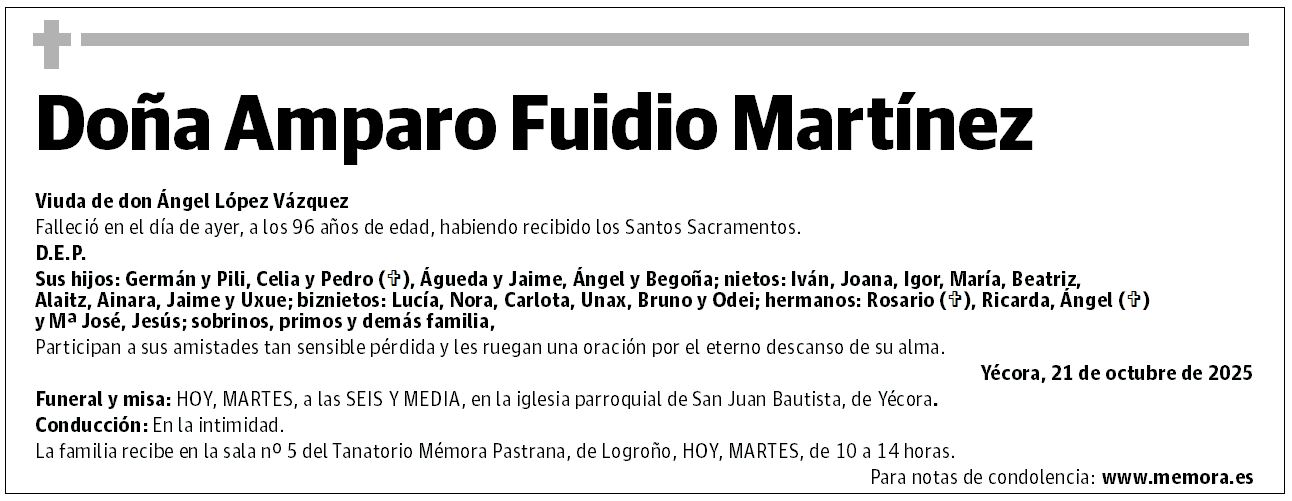 Doña Amparo Fuidio Martínez