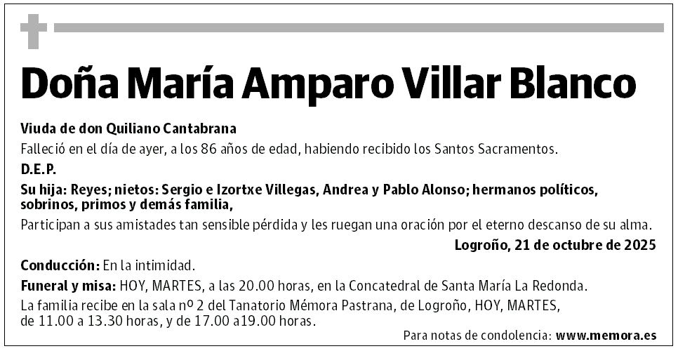 Doña María Amparo Villar Blanco