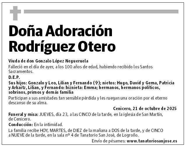 Doña Adoración Rodríguez Otero