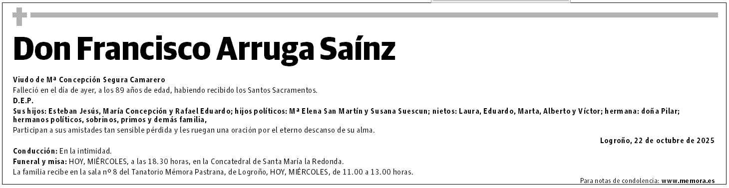 Don Francisco Arruga Saínz