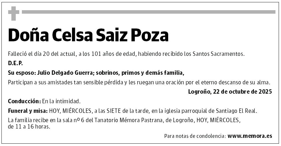 Doña Celsa Saiz Poza