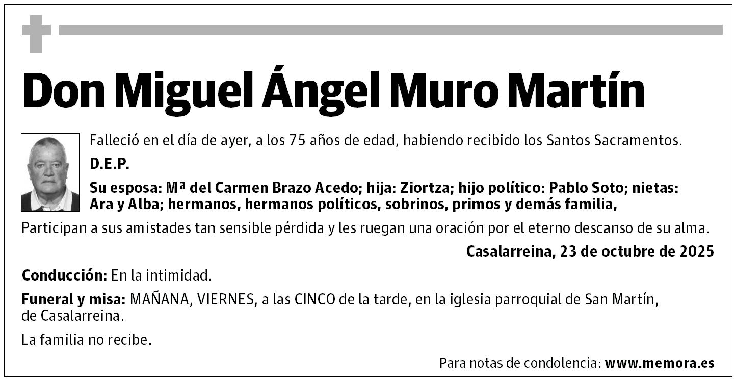 Don Miguel Ángel Muro Martín