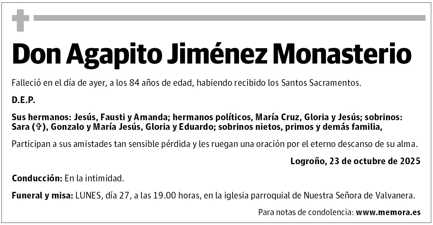 Don Agapito Jiménez Monasterio