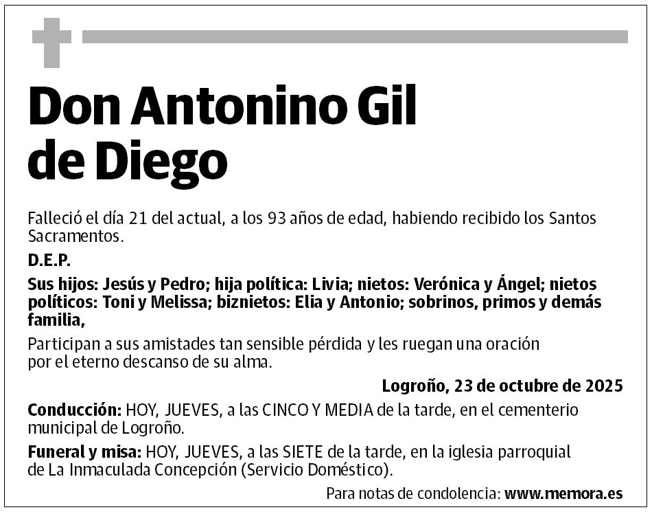 Don Antonino Gil de Diego