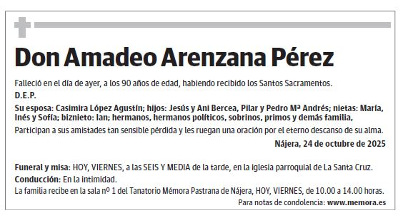 Don Amadeo Arenzana Pérez