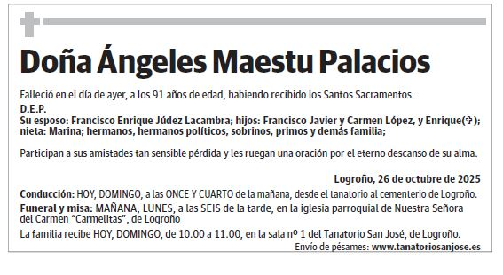 Doña Ángeles Maestu Palacios