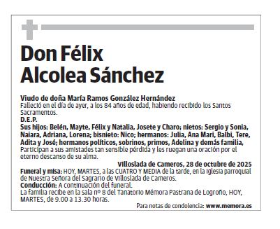 Don Félix Alcolea Sánchez