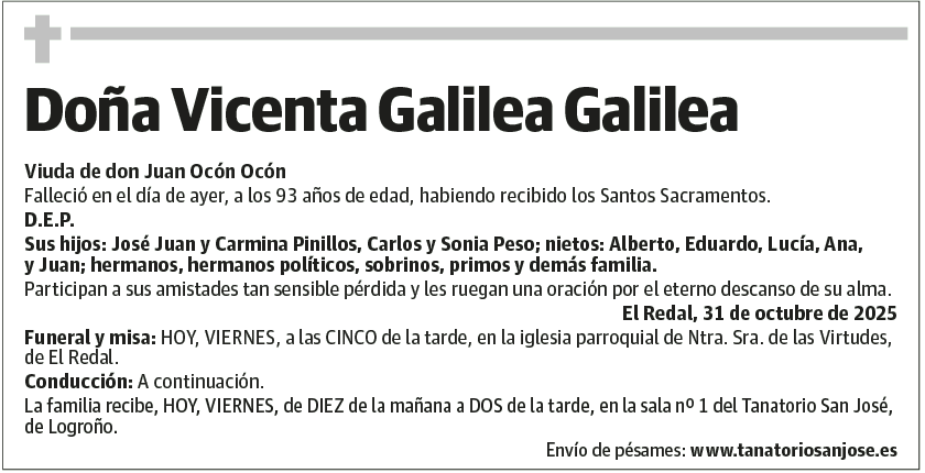 Doña Vicenta Galilea Galilea