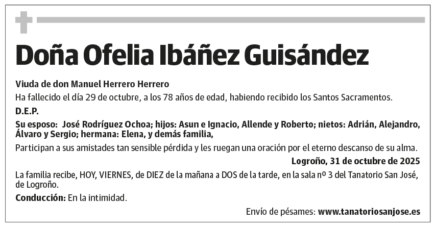 Doña Ofelia Ibáñez Guisández