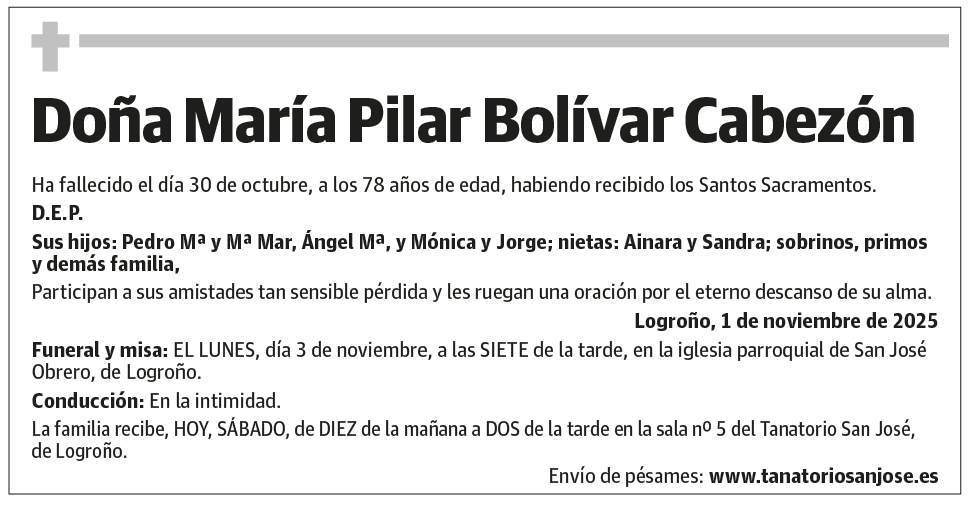 Doña María Pilar Bolívar Cabezón