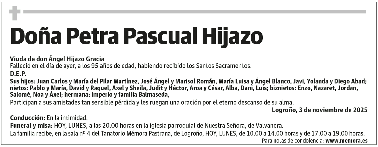 Doña Petra Pascual Hijazo