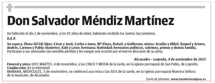 Don Salvador Méndiz Martínez