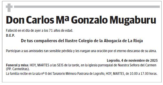 Don Carlos Mª Gonzalo Mugaburu