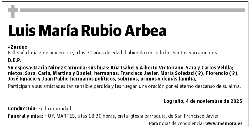 Luis María Rubio Arbea
