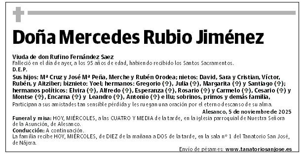 Doña Mercedes Rubio Jiménez