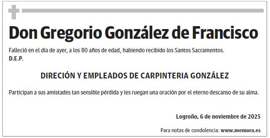 Don Gregorio González de Francisco