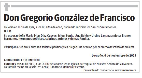 Don Gregorio González de Francisco