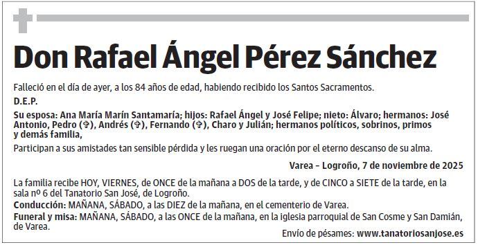 Don Rafael Ángel Pérez Sánchez