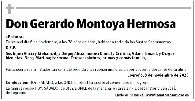 Don Gerardo Montoya Hermosa