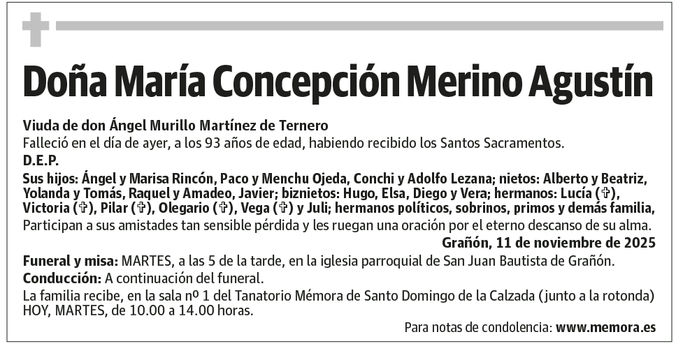Doña María Concepción Merino Agustín