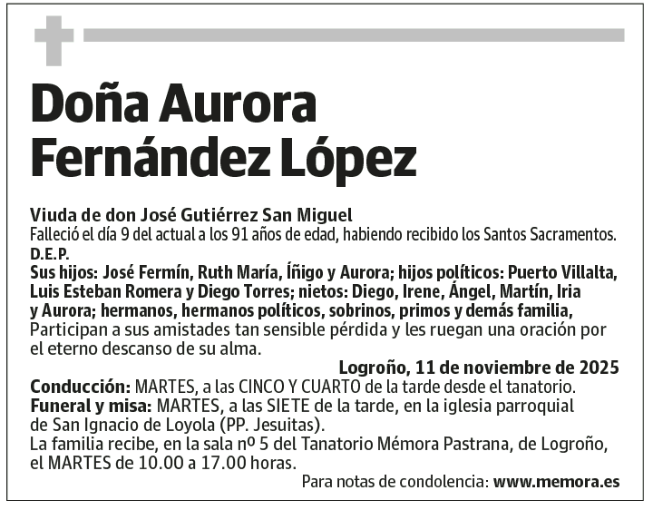 Doña Aurora Fernández López