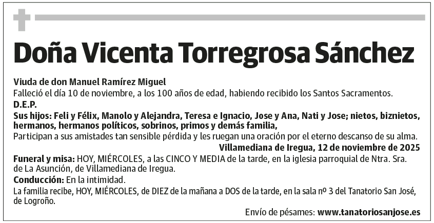 Doña Vicenta Torregrosa Sánchez