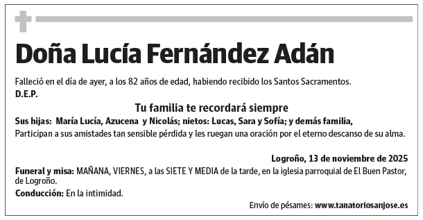 Doña Lucía Fernández Adán